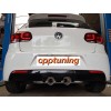 Sportuitlaat golf 5 6 R20 R32 Milltek look uitlaatsierstuk sport demper.