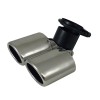 Uitlaatsierstuk RVS Verstelbaar 65x88mm ovaal passend 45-58mm