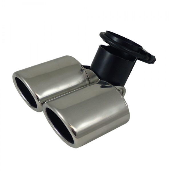 Uitlaatsierstuk RVS Verstelbaar 65x88mm ovaal passend 45-58mm